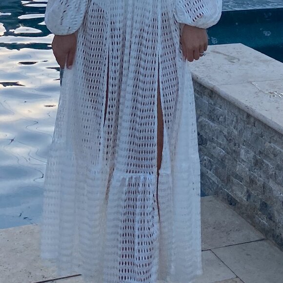 PatBO Plunge Cut-Out Maxi Beach Dress Size Small - Picture 2 of 2